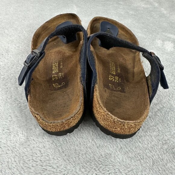 Birkenstock Gizeh Navy Blue Thong Sandals Women’s Size 37 EU - Picture 9 of 10